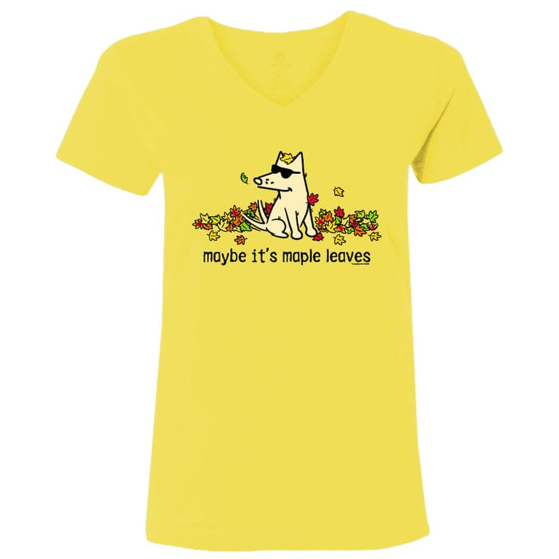 Maybe It's Maple Leaves - Ladies T-Shirt V-Neck