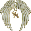 Miniature Schnauzer Gold Plated Holiday Angel Wing Ornament