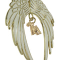 Miniature Schnauzer Gold Plated Holiday Angel Wing Ornament
