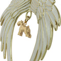 Miniature Schnauzer Gold Plated Holiday Angel Wing Ornament