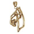 Miniature Schnauzer 14K Gold Cut Out Pendant