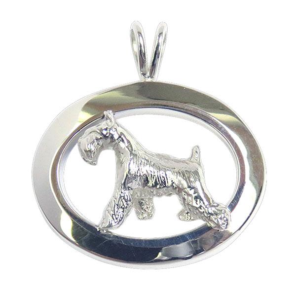 Solid Sterling Silver Schnauzer Charm Pendant Necklace - .925 Silver Dog Charm, Handcrafted In USA