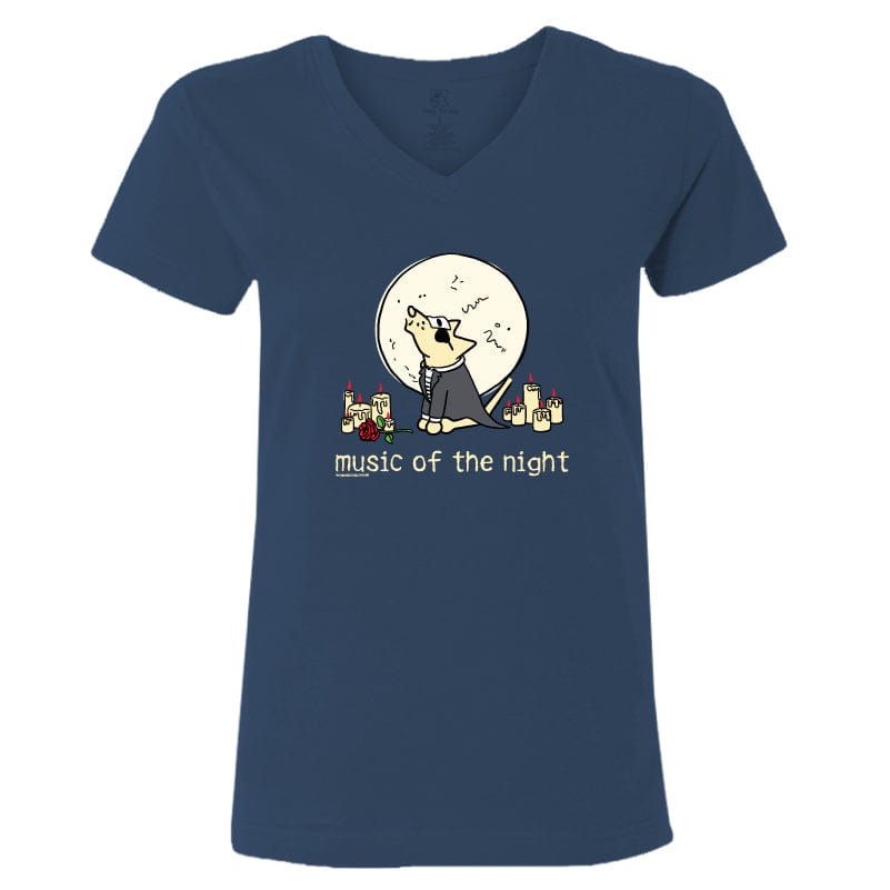 Music Of The Night - Ladies T-Shirt V-Neck