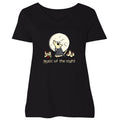 Music Of The Night - Ladies Plus V-Neck Tee