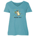 Muzzle Tov - Ladies Curvy V-Neck Tee