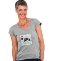Newfoundland (Black & White) Happy Howlidays Text - Women's V-Neck T-Shirt