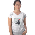 Newfoundland Happy Howlidays Text - Women's V-Neck T-Shirt