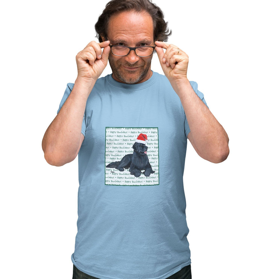 Newfoundland Happy Howlidays Text - Adult Unisex T-Shirt