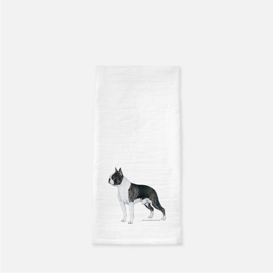 Boston Terrier Tea Towel