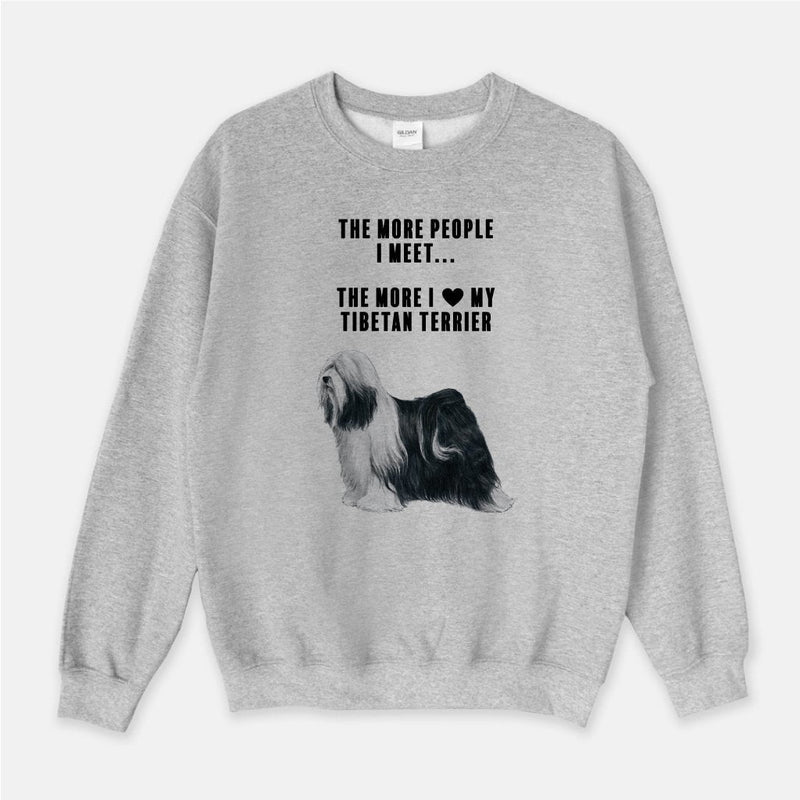 Tibetan Terrier Love Unisex Crew Neck Sweatshirt