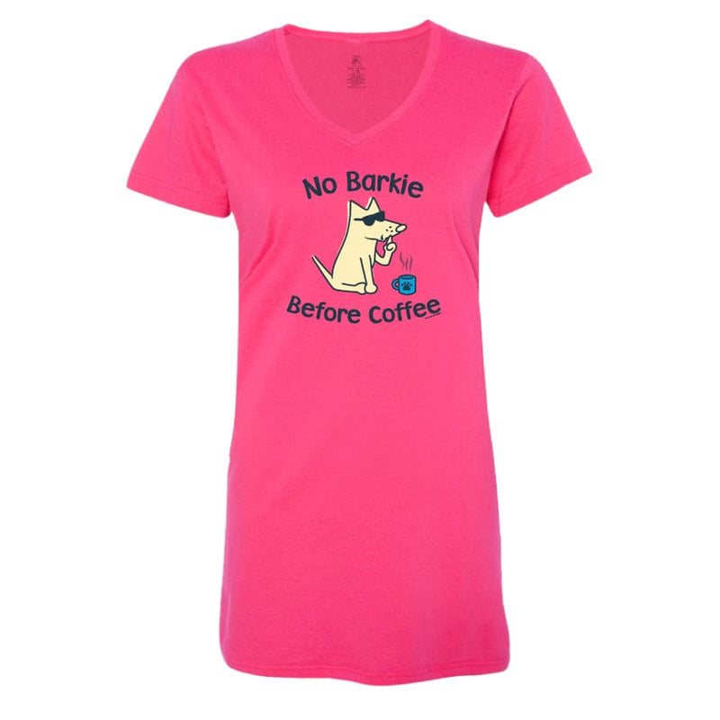No Barkie Before Coffee  - Ladies Night T-Shirt