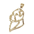 Norfolk Terrier 14K Gold Cut Out Pendant