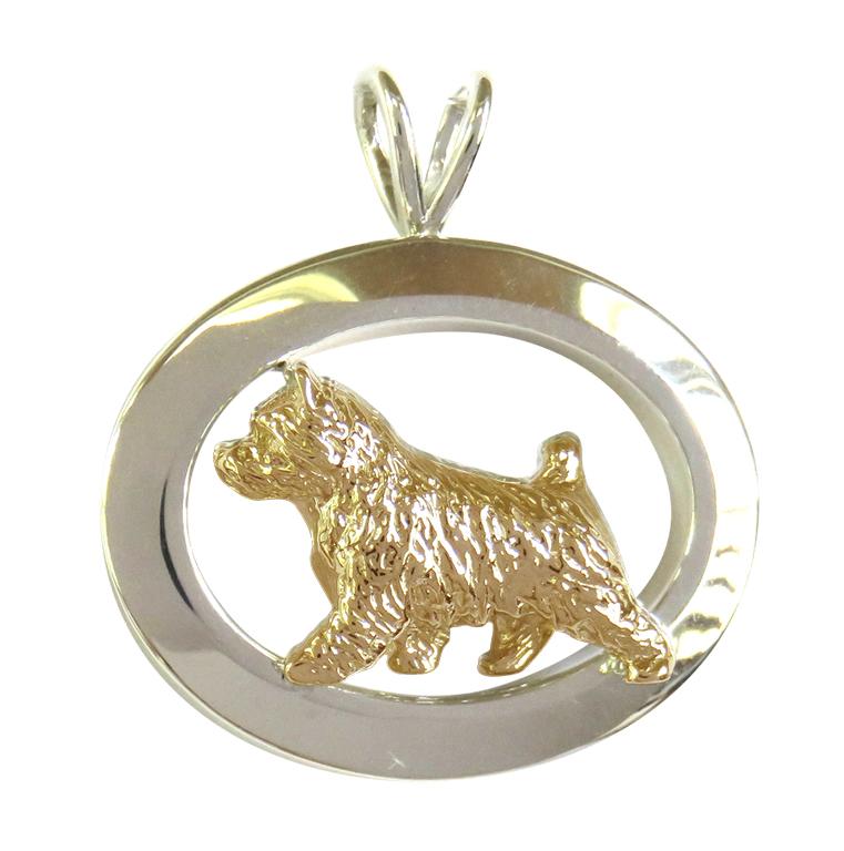 Norwich Terrier Sterling & 14k Gold Jewelry