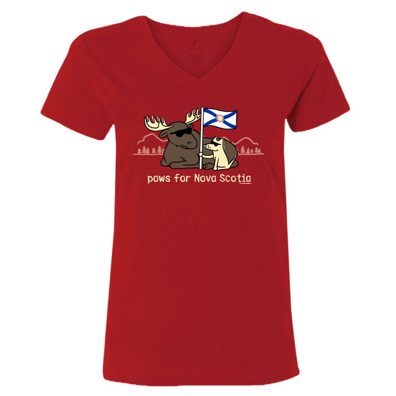 Paws for Nova Scotia - Ladies T-Shirt V-Neck
