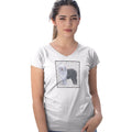 Old English Sheepdog Love Text - Women's V-Neck T-Shirt