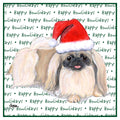 Pekingese Happy Howlidays Text - Women's V-Neck T-Shirt