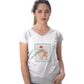 Pomeranian Happy Howlidays Text - Women's V-Neck T-Shirt