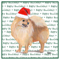 Pomeranian Happy Howlidays Text - Women's V-Neck T-Shirt