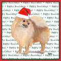 Pomeranian Happy Howlidays Text - Adult Unisex T-Shirt