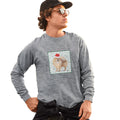 Pomeranian Happy Howlidays Text - Adult Unisex Long Sleeve T-Shirt