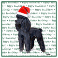 Poodle (Black) Happy Howlidays Text - Women's V-Neck T-Shirt