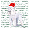 Poodle (White) Happy Howlidays Text - Women's V-Neck T-Shirt
