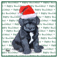 Portuguese Water Dog Puppy Happy Howlidays Text - Women's V-Neck T-Shirt