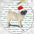 Pug, Fawn "Happy Howlidays" Ornament
