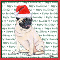 Pug Happy Howlidays Text - Adult Unisex Long Sleeve T-Shirt