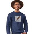 Red & White Papillon Love Text - Adult Unisex Crewneck Sweatshirt