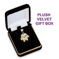 Solid 14K Gold Dog Paw Pave Pendant with Hand-Set Diamonds