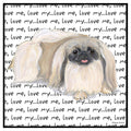 Pekingese Love Text - Women's V-Neck T-Shirt
