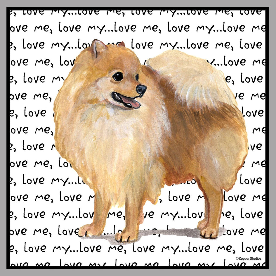 Pomeranian Love Text - Women's V-Neck T-Shirt