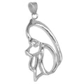 Poodle Sterling Silver Cut Out Pendants