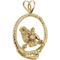 Solid 14K Gold Poodle Leash Pendant