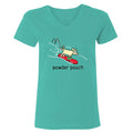 Powder Pooch - Ladies T-Shirt V-Neck