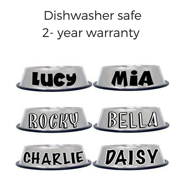 Personalized Stainless Steel Dog Bowl - 32 Oz