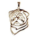 Pug 14K Gold Cut Out Pendant