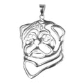 Pug Sterling Silver Cut Out Pendants