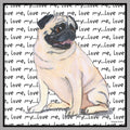 Pug Love Text - Women's V-Neck T-Shirt