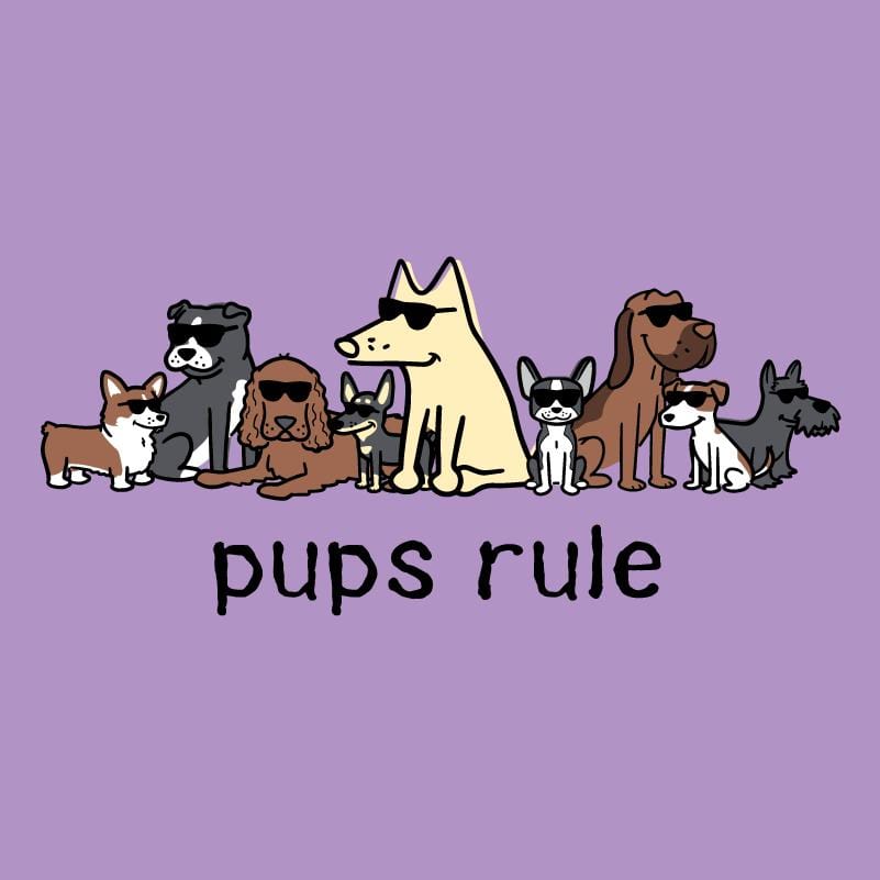 Pups Rule - Ladies T-Shirt V-Neck