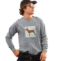 Redbone Coonhound Happy Howlidays Text - Adult Unisex Long Sleeve T-Shirt