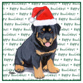 Rottweiler Puppy Happy Howlidays Text - Women's V-Neck T-Shirt