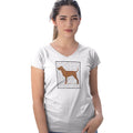 Redbone Coonhound Love Text - Women's V-Neck T-Shirt