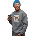 Redbone Coonhound Love Text - Adult Unisex Crewneck Sweatshirt
