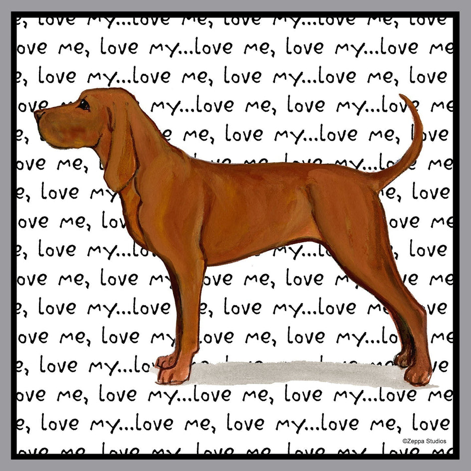 Redbone Coonhound Love Text - Adult Unisex Crewneck Sweatshirt