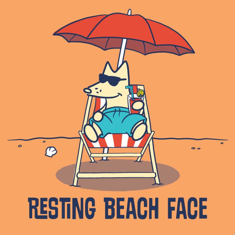 Resting Beach Face - Ladies Tank Top