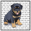 Rottweiler Puppy Love Text - Women's V-Neck T-Shirt