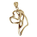 Rottweiler 14K Gold Cut Out Pendant