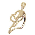 Rottweiler 14K Gold Cut Out Pendant